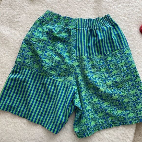 Vintage Teal and Blue Comfy Shorts Size Medium Brand: Peddlers - Picture 4 of 6